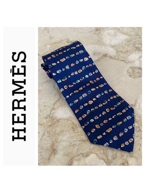 Hermes 100% Silk Tie